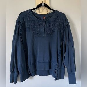 Pilcro Pintuck Sweatshirt ~ M